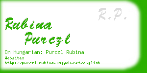 rubina purczl business card